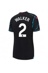 Fotbalové Dres Manchester City Kyle Walker #2 Dámské Třetí Oblečení 2023-24 Krátký Rukáv